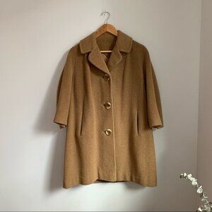 Vintage beautiful 50s style wool camel coat.